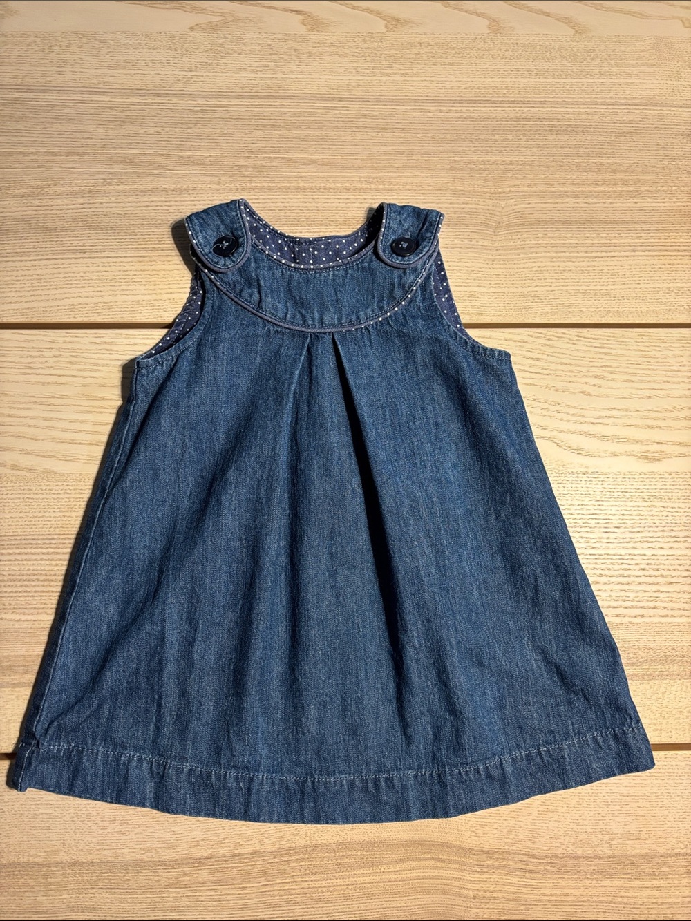 H&M Dark Blue Denim Sleeveless Toddler Dress